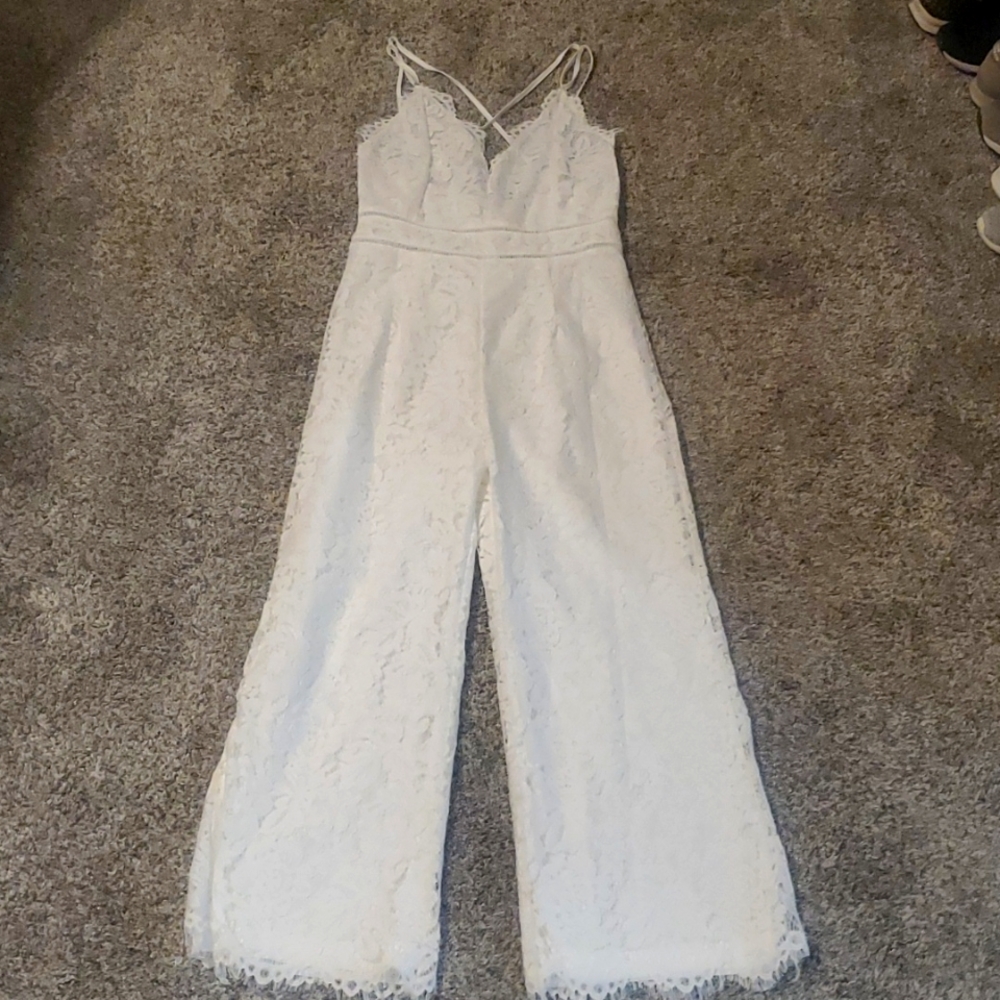 White Lace Pantsuit